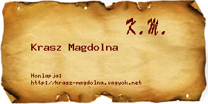 Krasz Magdolna névjegykártya